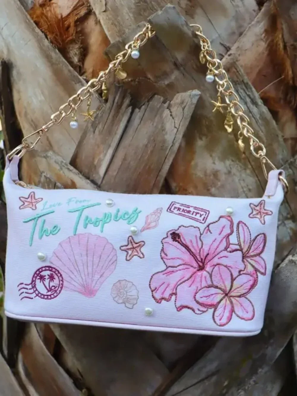 Tropical Charm Beaded Shoulder Bag - Picture 8 of 9